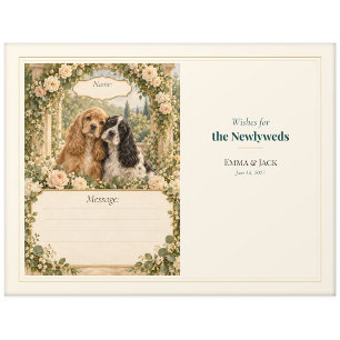 Hochzeitsgästebuch-Wünsche für Cocker Spaniel Postkarte