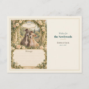 Hochzeitsgästebuch-Wünsche für Italian Greyhound Postkarte