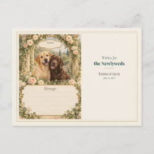 Hochzeitsgästebuch-Wünsche für Labrador Retriever Postkarte