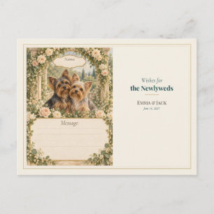 Hochzeitsgästebuch-Wünsche für Yorkshire Terrier Postkarte