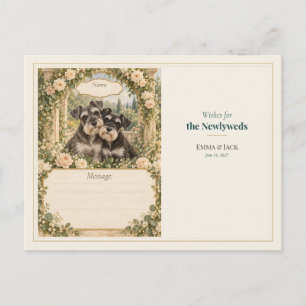Hochzeitsgästebuch-Wünsche für Zwergschnauzer Postkarte