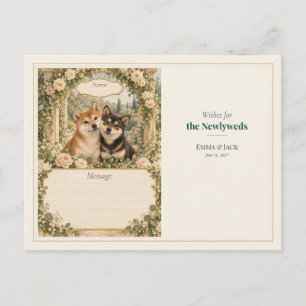 Hochzeitsgästebuch-Wünsche mit Shiba Inu Postkarte