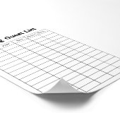 Hochzeitsgästeliste Organizer Poster (Ecke)