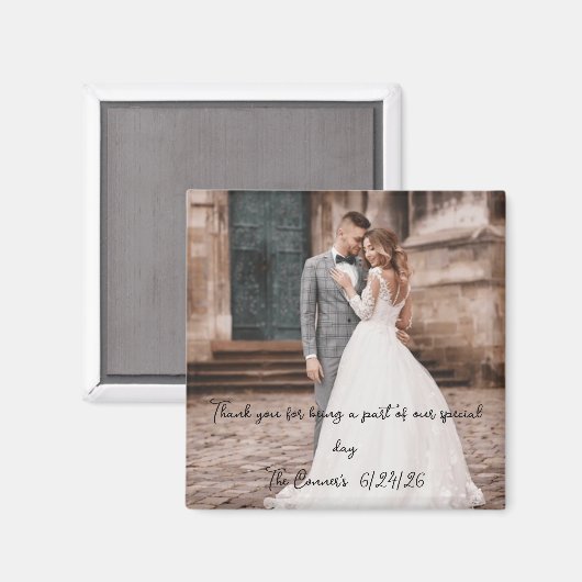 HOCHZEITSGASTGESCHENKE MAGNET (Vorderseite/Rückseite)