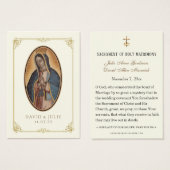 Hochzeitsgebet für Elfenbein und Gold-Katholische (Vorne & Hinten)