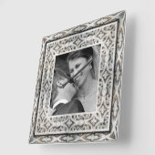 Hochzeitsgedächtnis-Fotouhr Quadratische Wanduhr (Winkel)