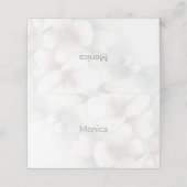 Hochzeitsgefaltete Platzkarte (Außenseite Aufgefaltet)