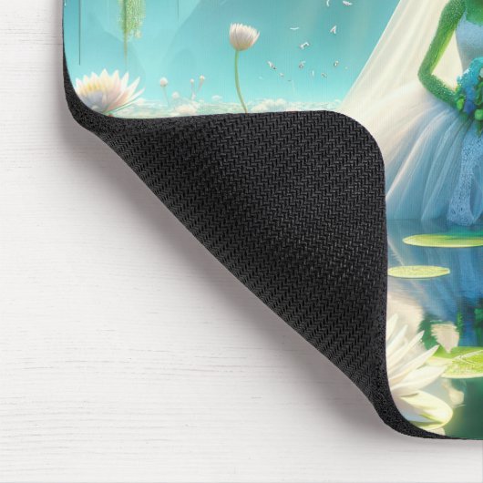 Hochzeitsgefrösche auf einer Lilienwand Mousepad (Ecke)