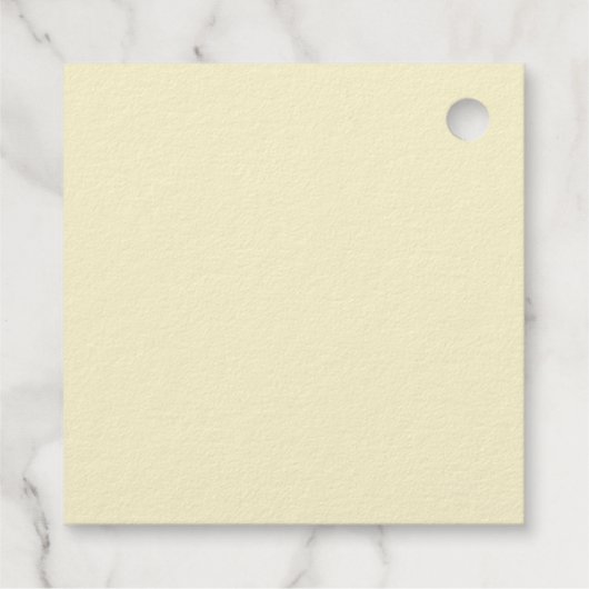 Hochzeitsgelb Geschenkanhänger (Rückseite)