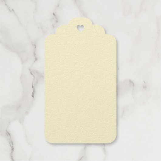Hochzeitsgelb Geschenkanhänger (Rückseite)