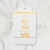 Hochzeitsgelb Geschenkanhänger (Vorderseite)