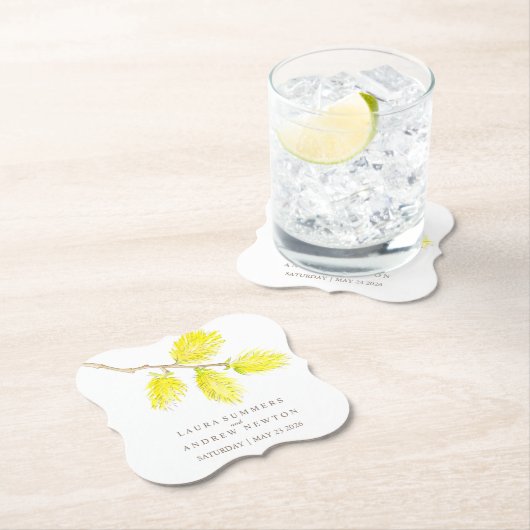 Hochzeitsgelbe Katkins-Untersetzer Untersetzer (Vor Ort)