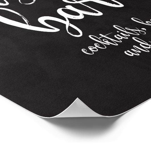 Hochzeitsgeld-Bar-Chalkboard 8x10-Zeichen Poster (Ecke)