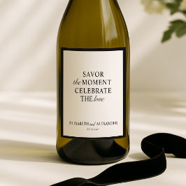 Hochzeitsgeld, cremefarben, dunkel weinetikett