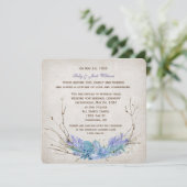 Hochzeitsgelübde Erneuerung-lila Blumenstrauß Einladung (Stehend Vorderseite)