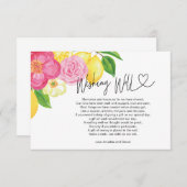 Hochzeitsgeschenk-Anfrage Floral Begleitkarte (Vorne/Hinten)