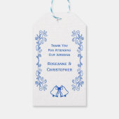 Hochzeitsgeschenk-Anhänger Blaue Saphir-Glocken Geschenkanhänger (Rückseite)