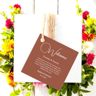 Hochzeitsgeschenk Beutel Basket Terracotta - Willk Geschenkanhänger