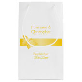 Hochzeitsgeschenk-Beutel Gelber Schmetterling Kleine Geschenktüte (Rückseite)