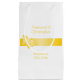 Hochzeitsgeschenk-Beutel Gelber Schmetterling Kleine Geschenktüte (Vorderseite)