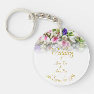 Hochzeitsgeschenk - Braut mit farbenfrohem Hochzei Schlüsselanhänger