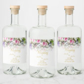 Hochzeitsgeschenk - Braut mit farbenprächtigem Hoc Alkoholflaschenetikett (Flaschen)