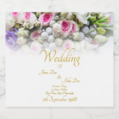 Hochzeitsgeschenk - Braut mit farbenprächtigem Hoc Alkoholflaschenetikett (Einzelnes Label)