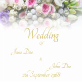 Hochzeitsgeschenk - Braut mit farbenprächtigem Hoc Aufkleber (Vorderseite)