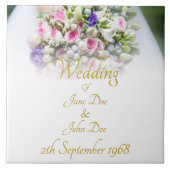 Hochzeitsgeschenk - Braut mit farbenprächtigem Hoc Fliese (Vorderseite)