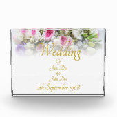 Hochzeitsgeschenk - Braut mit farbenprächtigem Hoc Fotoblock (Vorderseite)