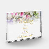 Hochzeitsgeschenk - Braut mit farbenprächtigem Hoc Fotoblock (Links)