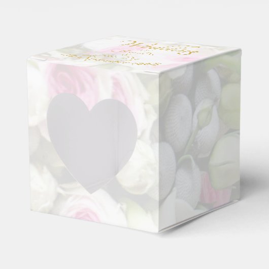 Hochzeitsgeschenk - Braut mit farbenprächtigem Hoc Geschenkschachtel (Vorderseite)