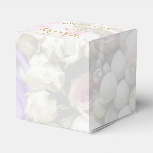 Hochzeitsgeschenk - Braut mit farbenprächtigem Hoc Geschenkschachtel (Rückseite)