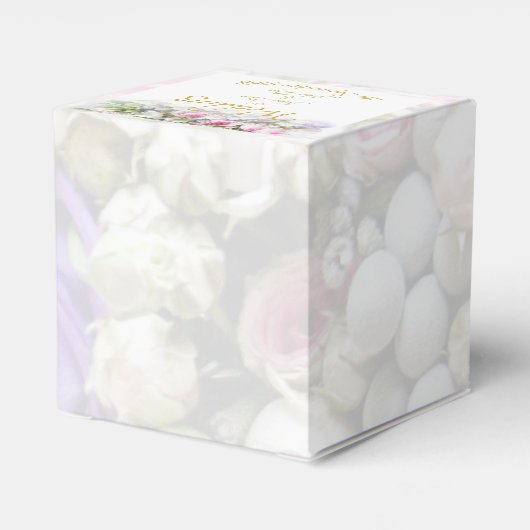 Hochzeitsgeschenk - Braut mit farbenprächtigem Hoc Geschenkschachtel (Rückseite)