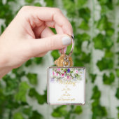 Hochzeitsgeschenk - Braut mit farbenprächtigem Hoc Schlüsselanhänger (Hand)