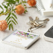 Hochzeitsgeschenk - Braut mit farbenprächtigem Hoc Schlüsselanhänger (Seite)