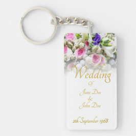 Hochzeitsgeschenk - Braut mit farbenprächtigem Hoc Schlüsselanhänger