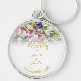 Hochzeitsgeschenk - Braut mit farbenprächtigem Hoc Schlüsselanhänger