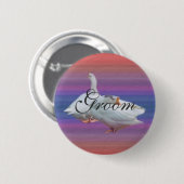 Hochzeitsgeschenk, Braut oder Bräutigam Button (Vorne & Hinten)