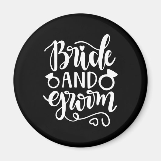 Hochzeitsgeschenk Braut und Bräutigam Magnet (Vorne)