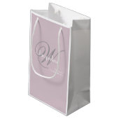 Hochzeitsgeschenk Bridesmaid Modernes Monogramm Ch Kleine Geschenktüte (Rückseite Schrägansicht)