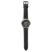 Hochzeitsgeschenk Classic Monogram + Name Armbanduhr (Flach)