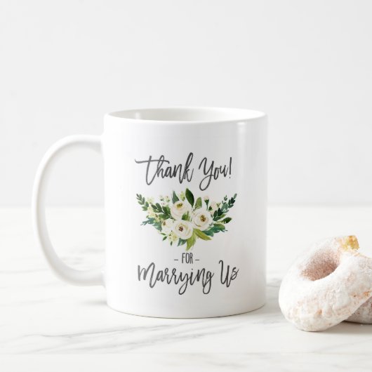 Hochzeitsgeschenk - Danke, dass Sie uns heiraten Kaffeetasse (Mit Donut)