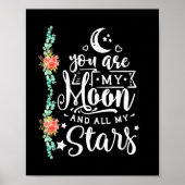 Hochzeitsgeschenk | Du bist mein Mond und alle Ste Poster (Vorne)