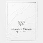 Hochzeitsgeschenk Elegant-Keepake-Monogramm Fleecedecke (Vorderseite)