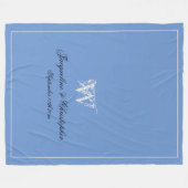 Hochzeitsgeschenk Elegant Monogram, frisch gezogen Fleecedecke (Vorderseite (Horizontal))