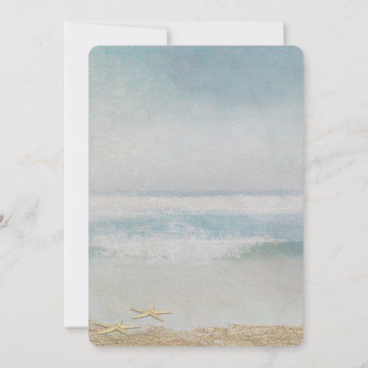 Hochzeitsgeschenk Erneuerung Küstendesign Einladung (Rückseite)