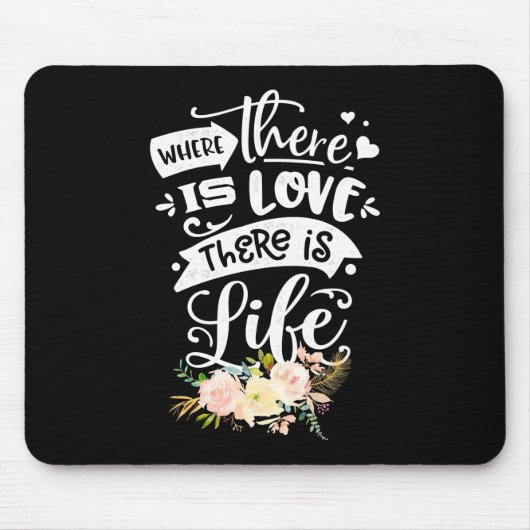 Hochzeitsgeschenk | Es gibt Liebe Leben Mousepad (Vorne)