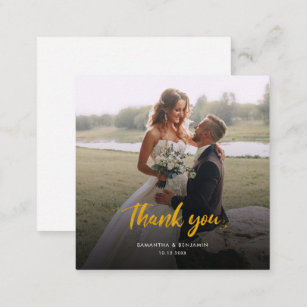 Hochzeitsgeschenk - Foto mit handgeschriebenem Sti Mitteilungskarte