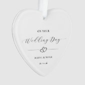 Hochzeitsgeschenk Frisch Vermählt Erinnerungsstück Ornament (Vorderseite)